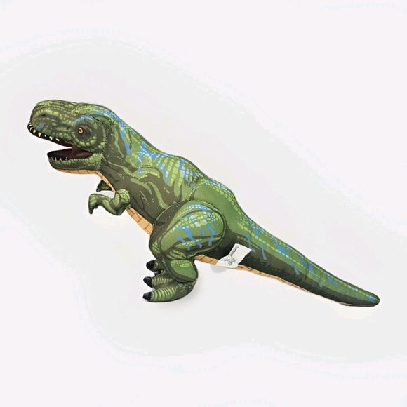 Nanco Green T-Rex Dinosaur 11" Plush Stuffie Tyrannosaurus Rex - Picture 1 of 10
